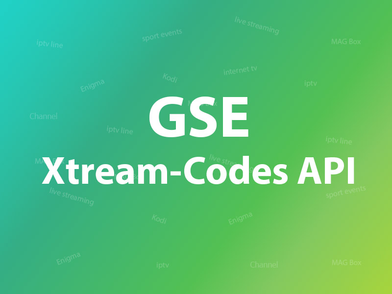GSE Xtream Kodları API'sı